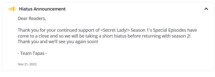 Secret Lady, Chapter 92.5 image 1